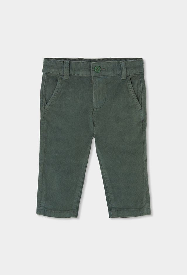 Pantalone in velluto verde pino