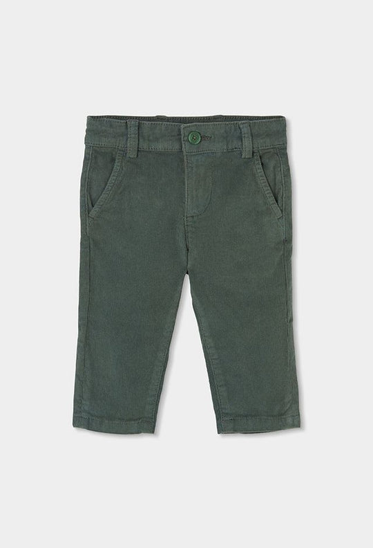 Pantalone in velluto verde pino