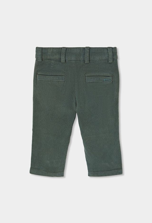 Pantalone in velluto verde pino