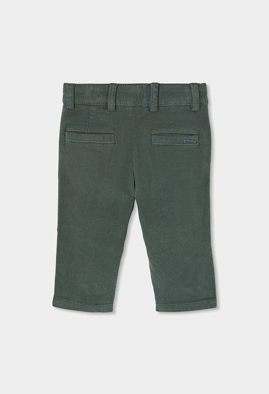Pantalone in velluto verde pino