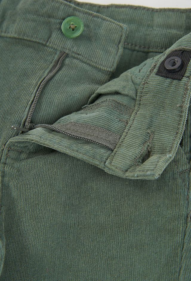 Pantalone in velluto verde pino