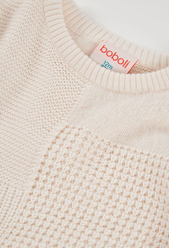 Maglia in lana panna
