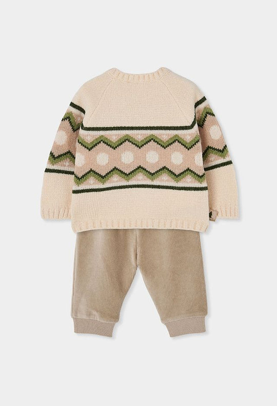 Completo con maglione in ciniglia