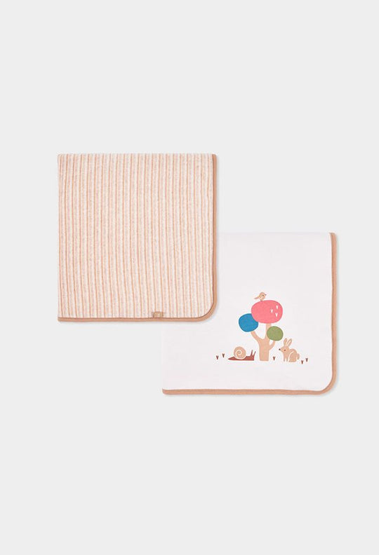 Coperta reversibile in ciniglia e cotone